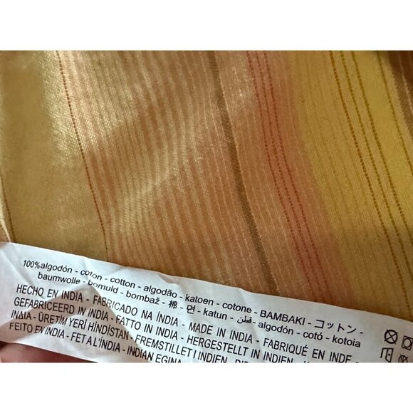 NWT ZARA Women Button Front Twist Back Crop Vest SZ XL Yellow Tan Brown Striped - Picture 6 of 8